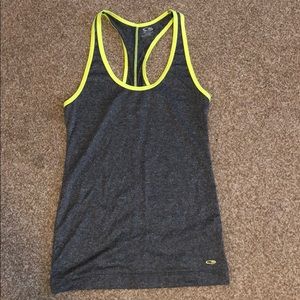 Grey and neon tank top